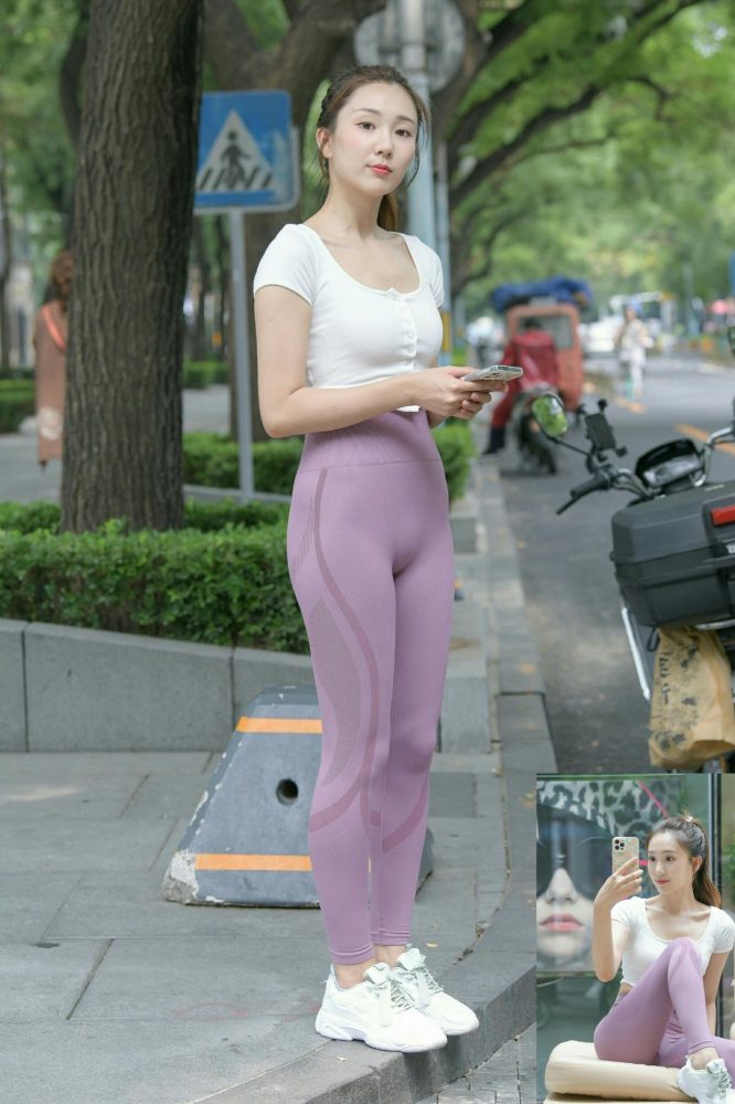 图片[5]-香芋色瑜伽裤高马尾漂亮女孩J2206 545P1V-19.1GB-清野图库